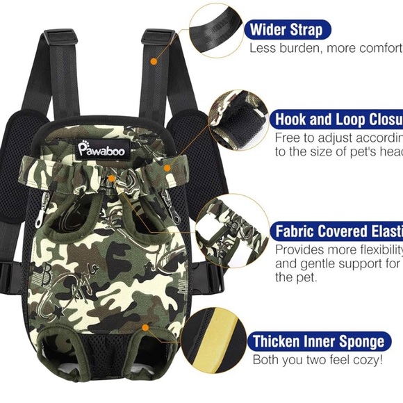 NWOT Pawaboo Pet Carrier Backpack, Adjustable - Picture 4 of 6